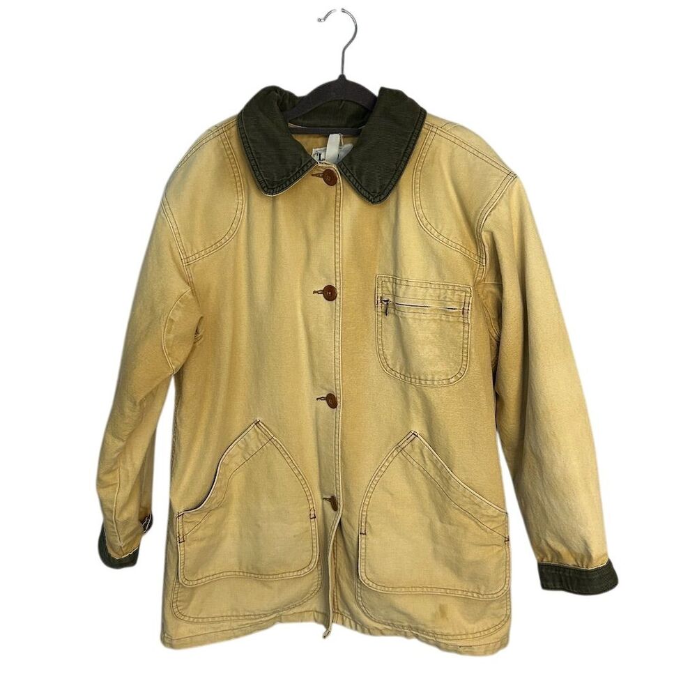 L.L. Bean Men's Vintage Canvas Lined Chore Jacket ?L, ?XL Brown Barn Coat READ
